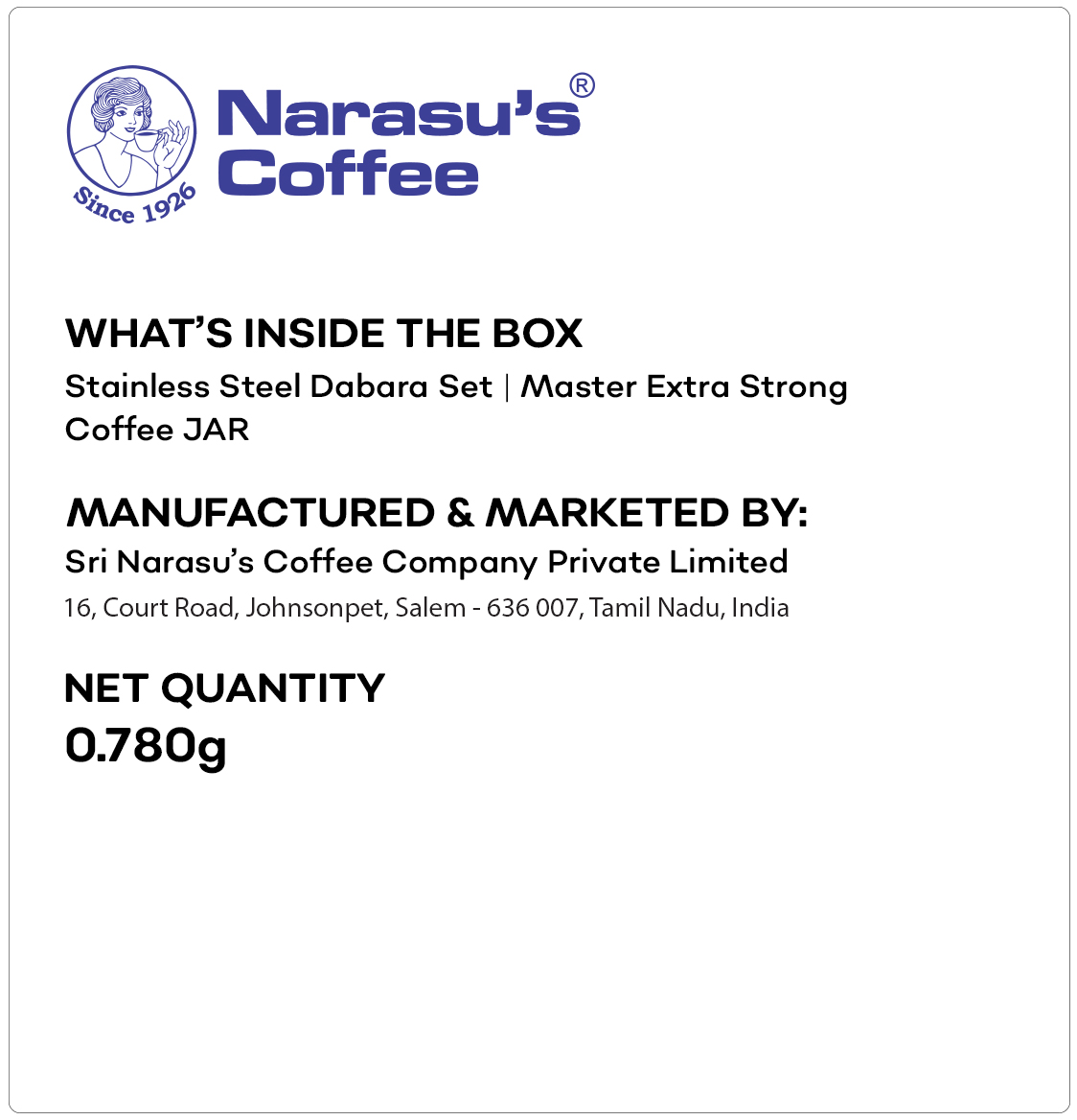 Master Coffee 100g – Steel Corporate Bo